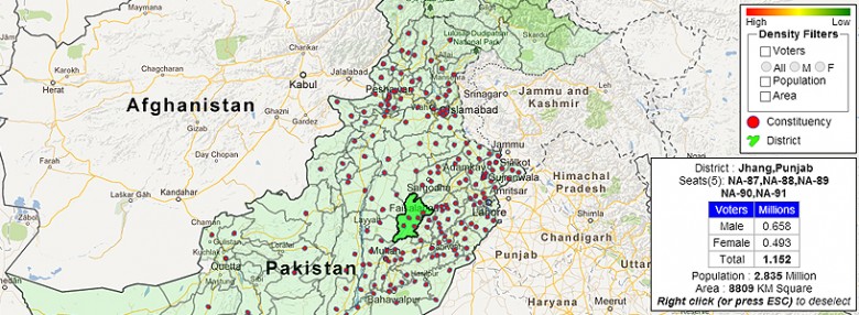 Pakistan Elections Voter Map